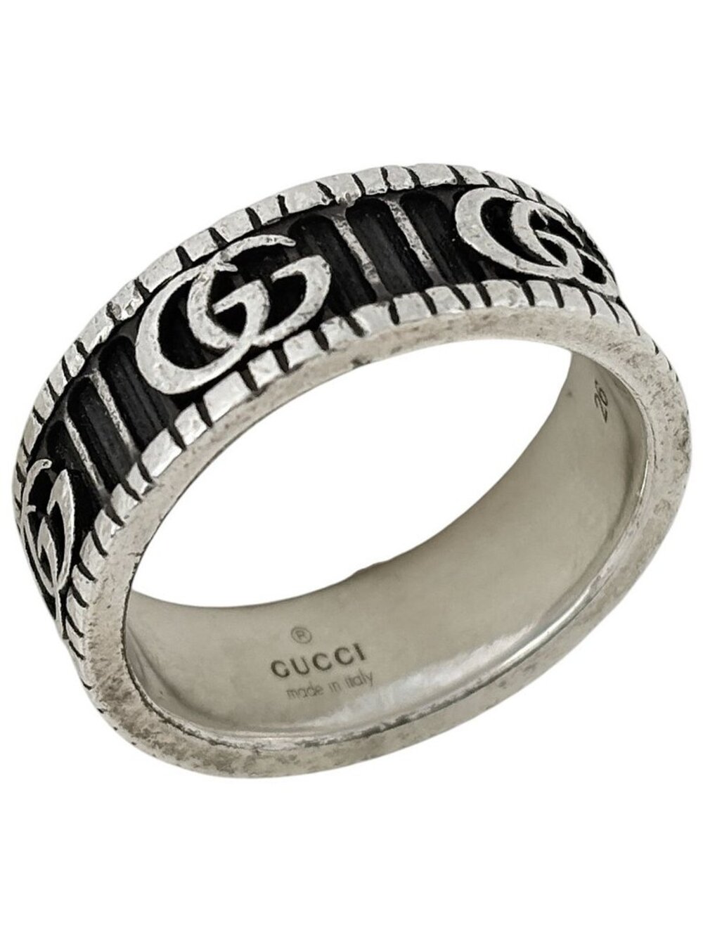 Gucci Ring GG Marmont Double G 925 Sterling Silver